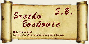 Sretko Bošković vizit kartica